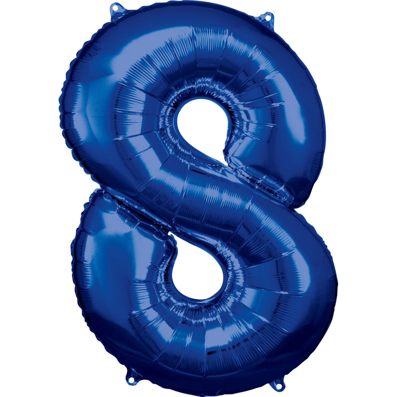Folienballon Zahl 8 blau 53 x 83 cm