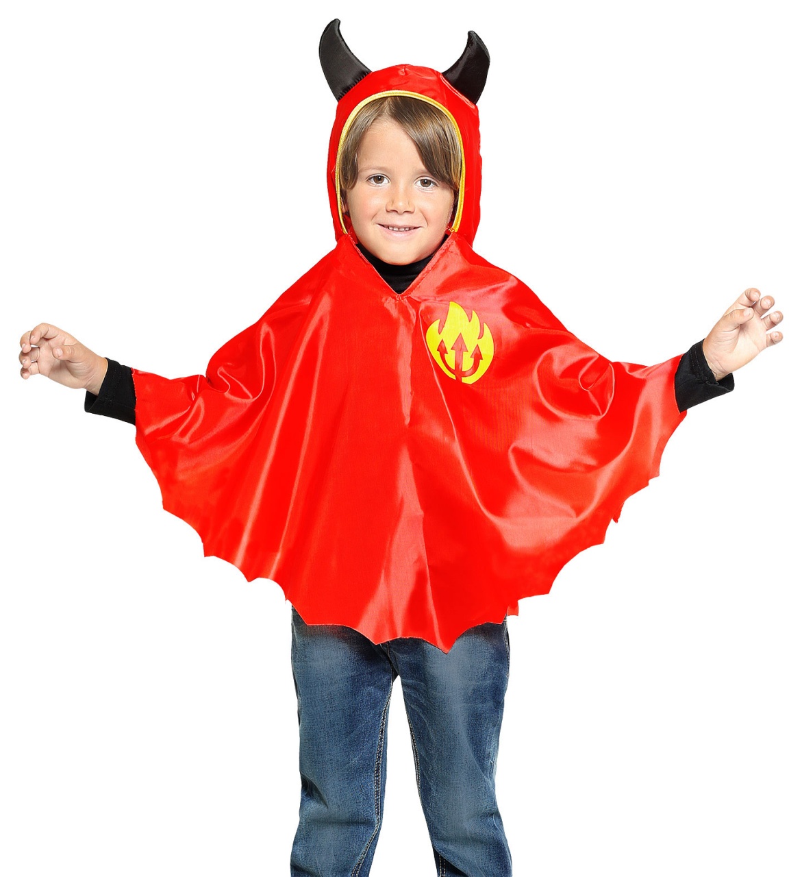 Kostüm Teufelumhang Teufel-Umhang Gr. 116 Kinderkostüm