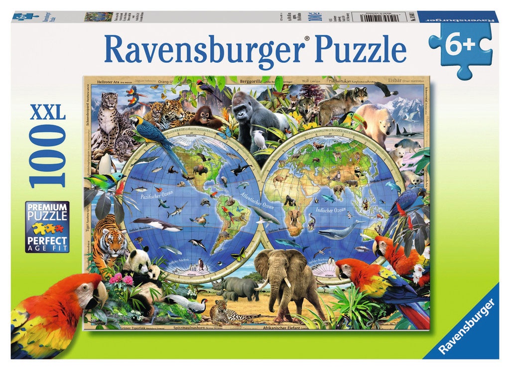 Ravensburger Puzzle Puzzle Tierisch um die Welt 100 Teile