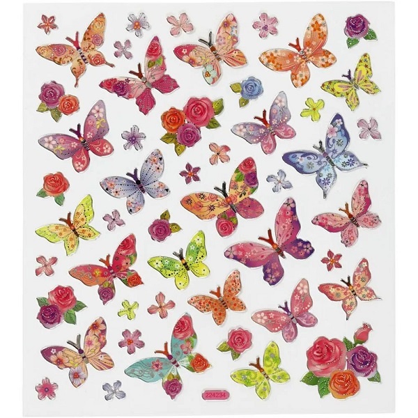 Bastelmaterial Sticker Schmetterlinge