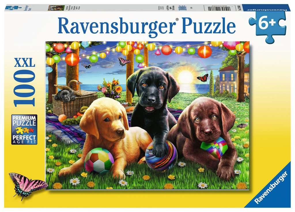 Ravensburger Puzzle Hunde Picknick 100 Teile XXL