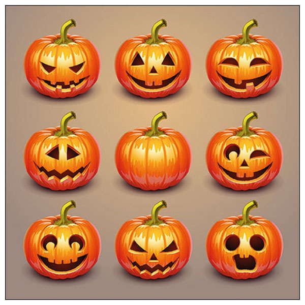 Servietten 33x33 cm Halloween Pumpkins