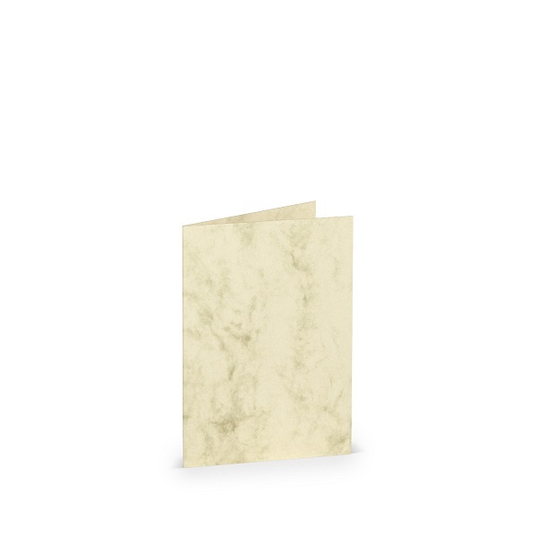 Rössler Paperado 5 Doppelkarten A7 chamois marmoriert