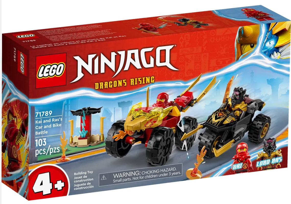 Lego Ninjago 71789 Verfolgungsjagd mit Kais Flitzer und Ras