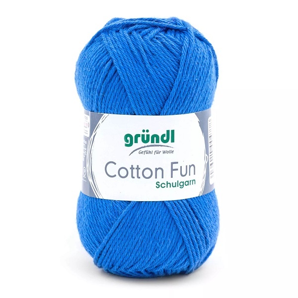 Gründl Wolle Cotton Fun 50 g royalblau Schulgarn
