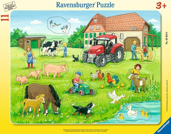Ravensburger Rahmenpuzzle Sommertag auf dem Bauernhof  11 T