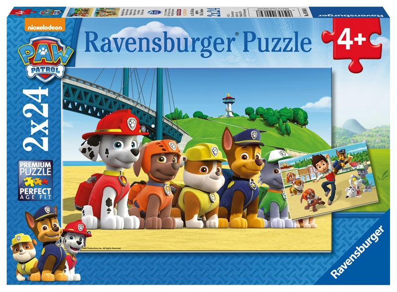 Ravensburger Puzzle Paw Patrol Heldenhafte Hunde 2 x 24