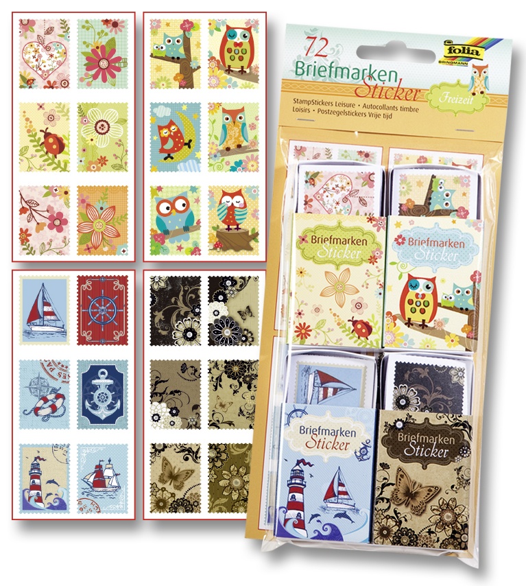 Folia Briefmarken-Sticker Freizeit