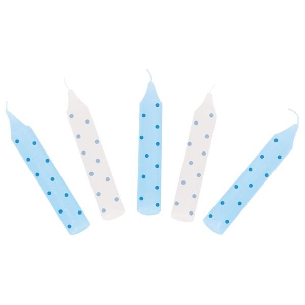 Goki Geburtstagskerzen-Set blau gepunktet