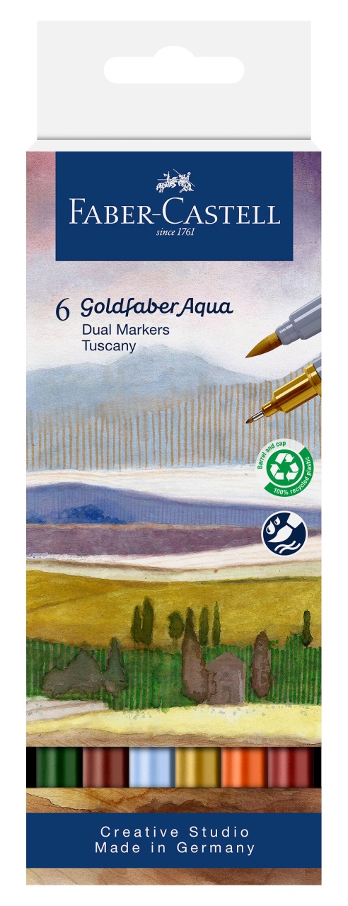 Faber-Castell Goldfaber Aqua Dual Marker Toskana 6er Etui