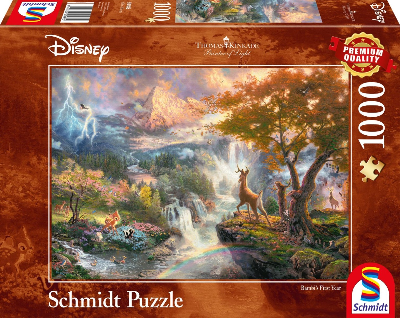Schmidt Spiele Puzzle Thomas Kinkade Disney Bambi 1000