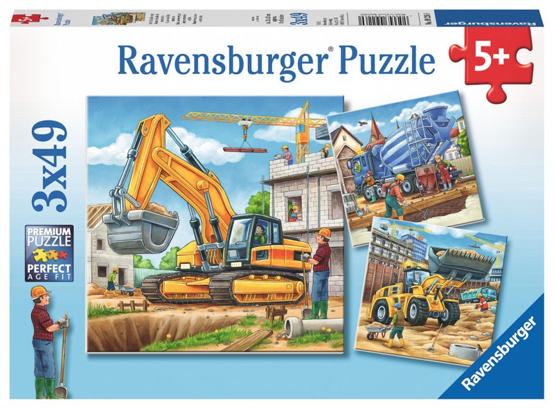Ravensburger Puzzle Große Baufahrzeuge 3x49 Teile