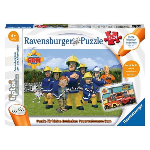 Ravensburger tiptoi Puzzle 2x24 Feuerwehrmann Sam