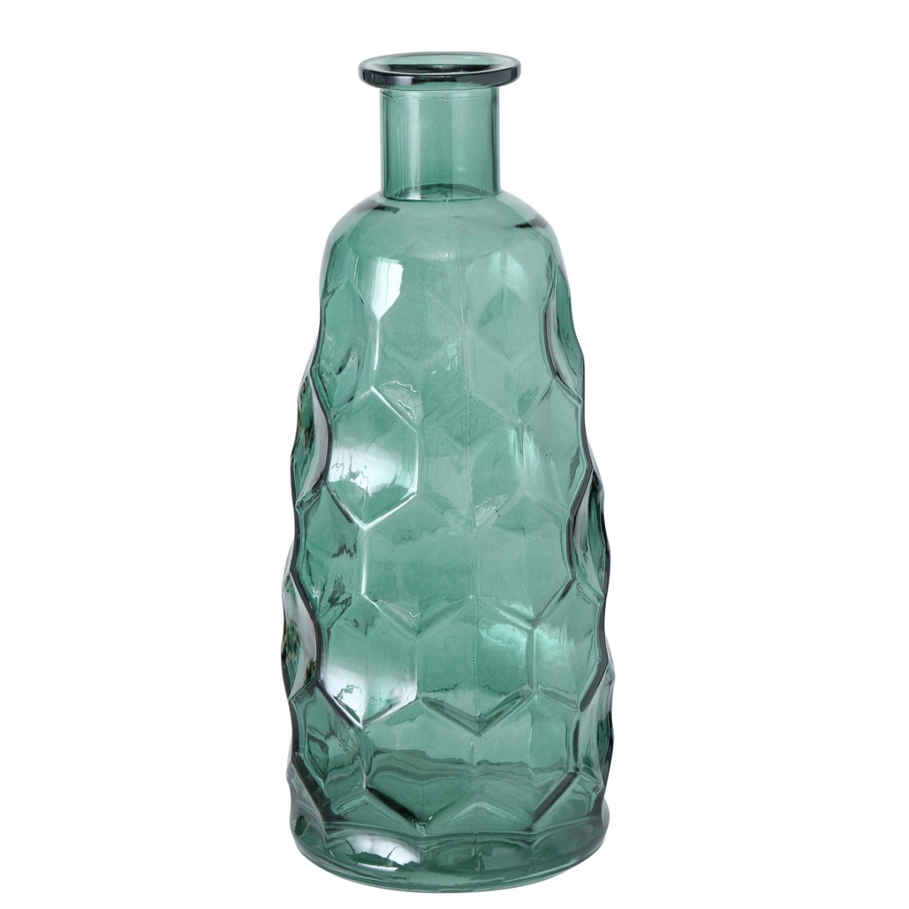 Boltze Vase Juditha dunkelgrün aus Glas H 31 cm