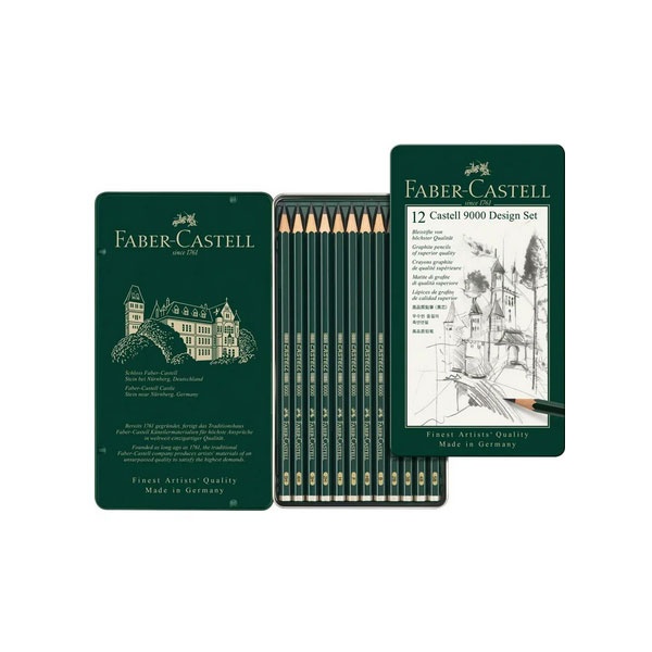 Faber-Castell Bleistift Castell 9000 12er Design set