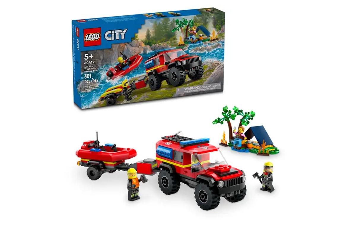 Lego City 60412 Feuerwehrgeländewagen mit Rettungsboot