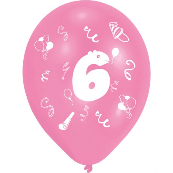 Luftballons mit Zahl 6