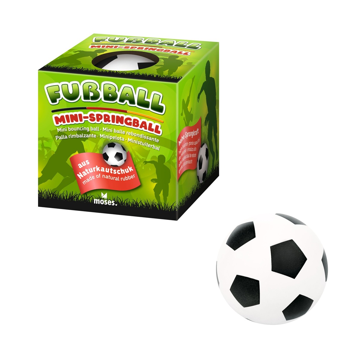 Mini-Springball Fußball D ca. 6,5 cm von Moses