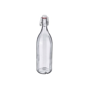Bügelverschlussflasche mehrkant 1 l