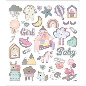 Bastelmaterial Sticker Baby Girl