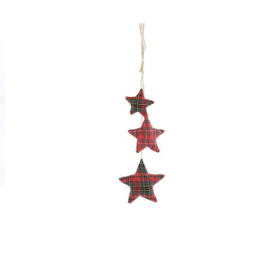 Weihnachts Deko Sternenkette zum Hängen aus Stoff
