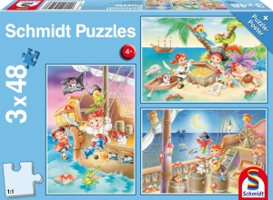 Schmidt Spiele Puzzle Piratenbande 3 x 48 Teile