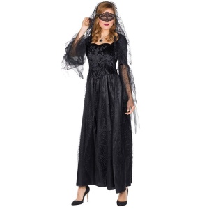 Kostüm Damenkostüm Schwarze Braut Gr. 42