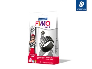 Fimo soft Jewellery Set schwarz & weiß