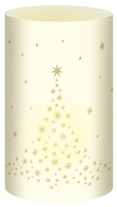 Silhouetten-Tischlicht Filigrano Weihnachtsbaum creme