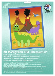 Bastelmappe Moosgummi-Bild 3D Dinosaurier