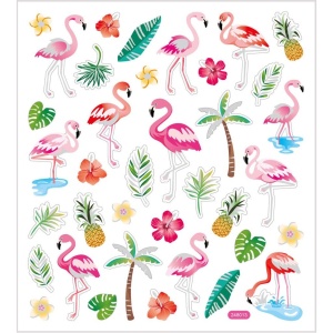 Bastelmaterial Sticker Flamingo
