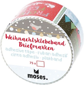 Weihnachtsklebeband Briefmarken von moses